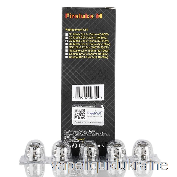 Vape Ukraine FreeMax FireLuke M / TX Mesh Replacement Coils 0.15ohm X3 Mesh Coils